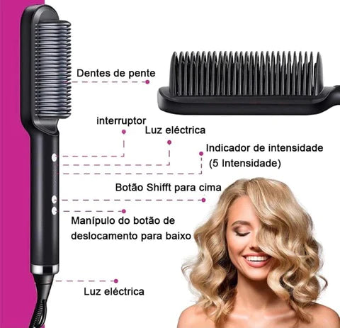 Escova 5 em 1 HairLiss© Tecnologia Iônica [Promoção Semana da Mulher]