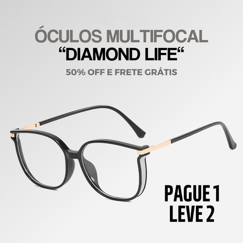 Compre 1 Leve 2 | Óculos Multifocal Diamond Life [Se Adapta Ao Seu Grau] + Brinde Capinha