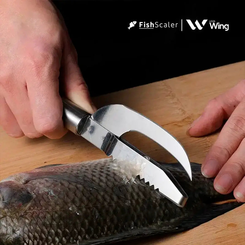FishScaler - Faca Inoxidável 3 em 1 para Limpeza de Peixe -
